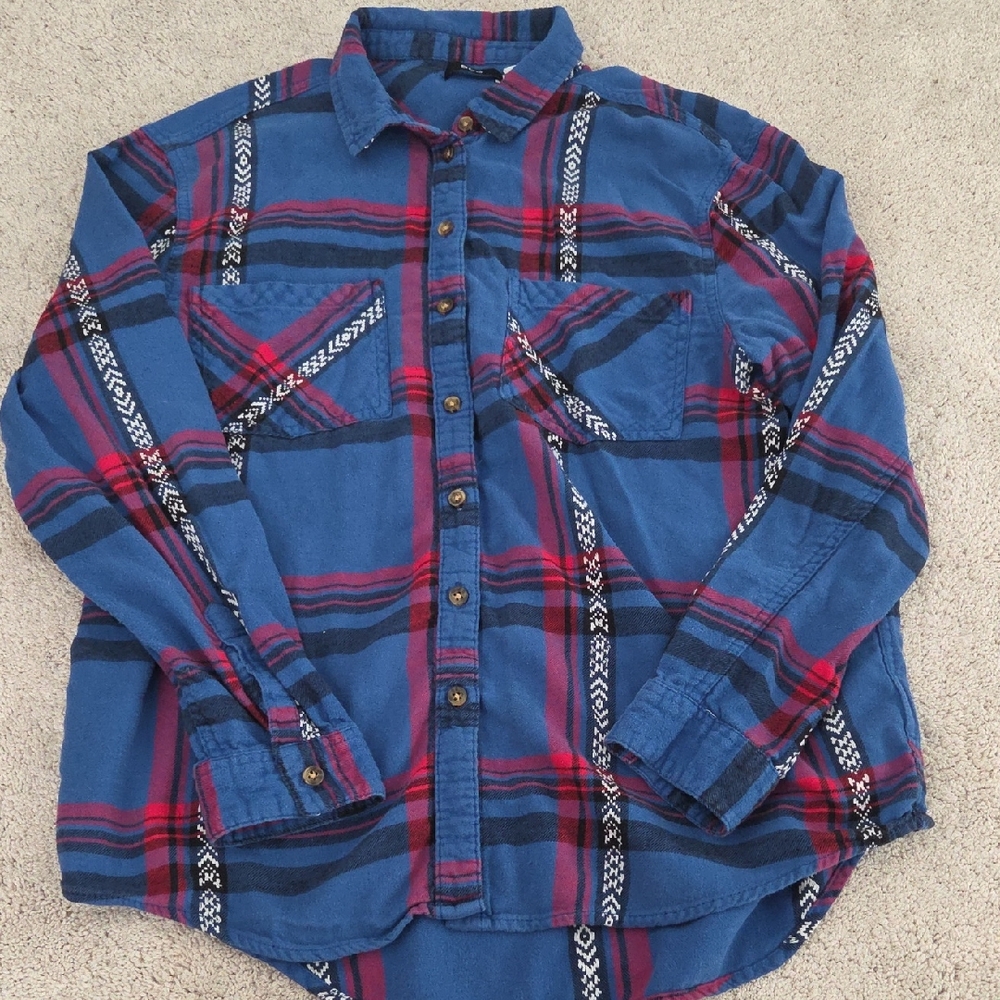 Southwest Style Flannel Button Down